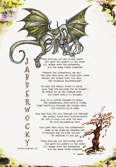 Jabberwocky Poem Printable
